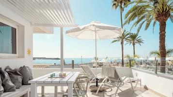 Superior studio, terras, uitzicht op zee | Terras