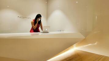 Check-in and enjoy digital services at our reception area.