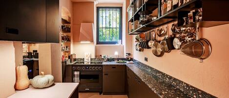 Fridge, oven, stovetop, dishwasher