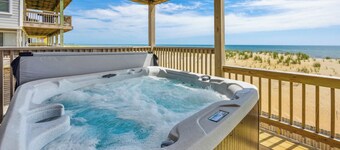 SUMMER SAVINGS - Oceanfront Dog Friendly w/ Private Pool, Hot Tub, and Game Loft
