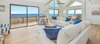 SUMMER SAVINGS - Oceanfront Dog Friendly w/ Private Pool, Hot Tub, and Game Loft