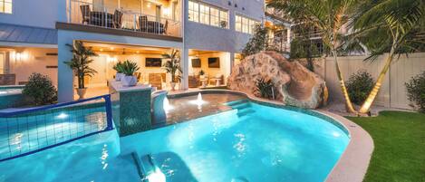 Outdoor pool, a heated pool