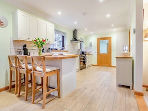 Dishwasher, high chair, cookware/dishes/utensils