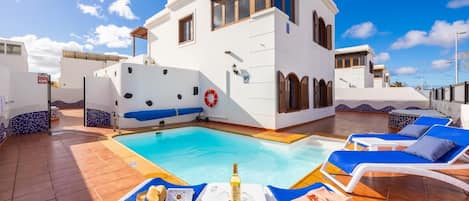 A heated pool