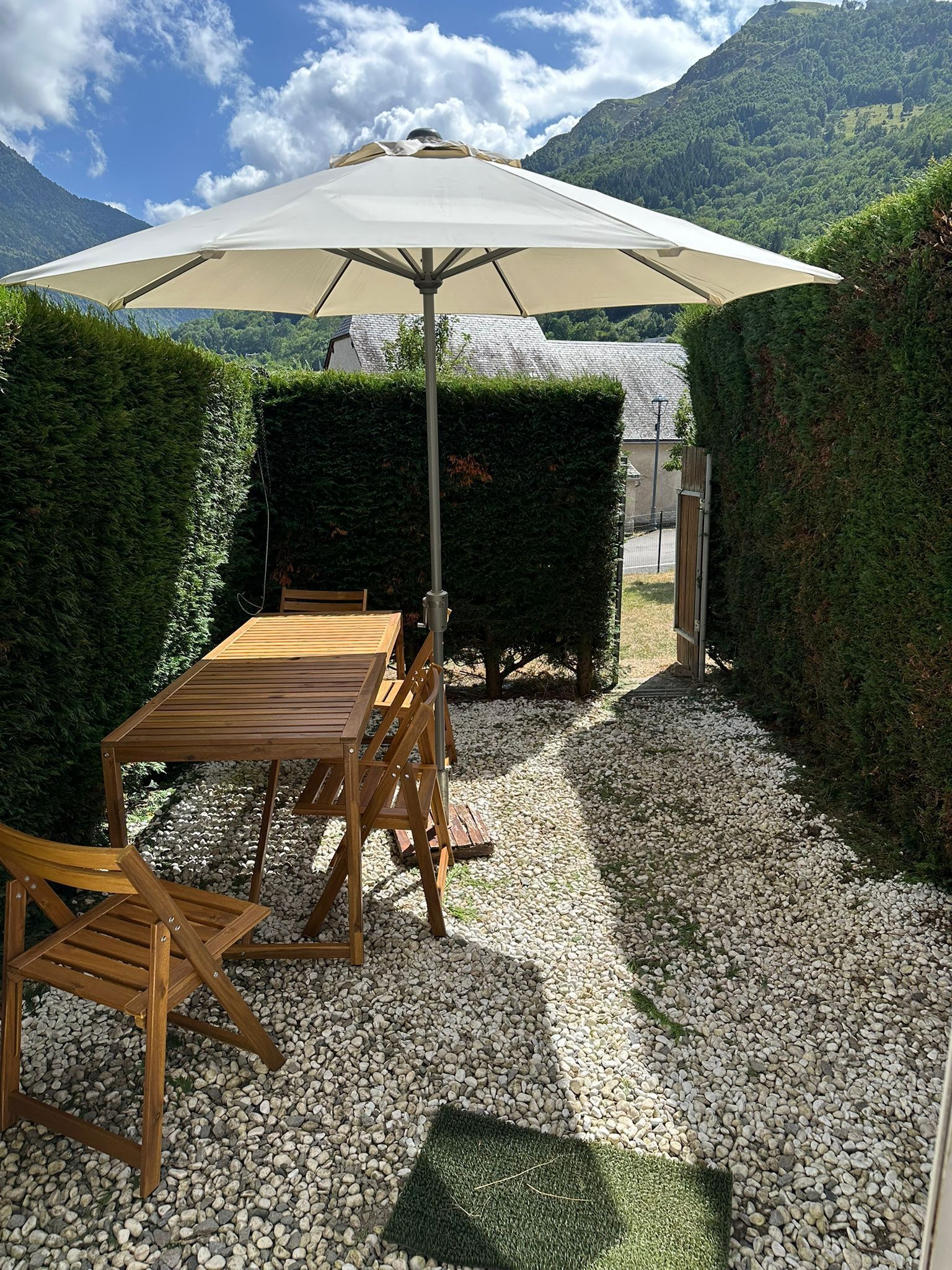 Little garden with mountain views