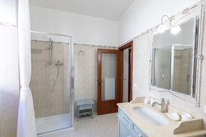 Séchoir à cheveux, bidet, serviettes fournies, savon