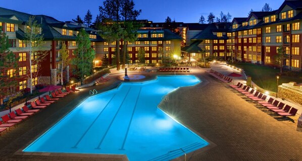 Outdoor pool, a heated pool - Marriotts Timber Lodge, Studio Villa, Sleeps 4, Located at the Heavenly Gondola! (South Lake Tahoe)