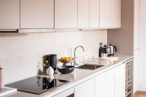 Apartment, Multiple Beds, Patio, City View (Flat 8 and 9) | Private kitchen - Deluxe Two Bed (London)