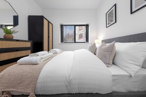 Apartment, 1 Double Bed with Sofa bed, Patio, City View (Flat 1-4) | 1 bedroom, individually decorated, individually furnished