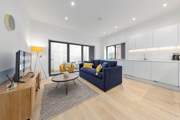 42-inch flat-screen TV with digital channels