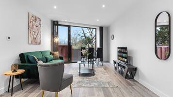 Apartment, 1 Double Bed, Patio, City View (Bejoux Court - Apt 8) | Living area | 42-inch flat-screen TV with digital channels
