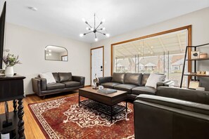 Télévision, cheminée, jeux vidéo