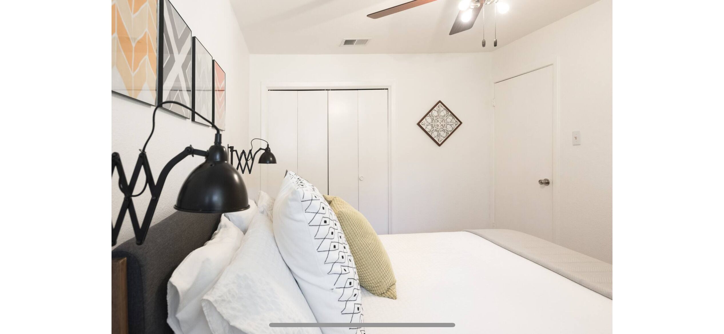 2 bedrooms, iron/ironing board, WiFi, bed sheets