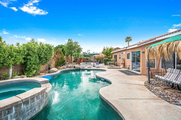 Outdoor pool - 4BR-Retro Game Room-Theater-Pool & Spa (Indio)