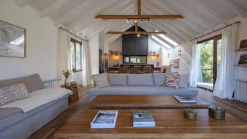 Smart TV, fireplace