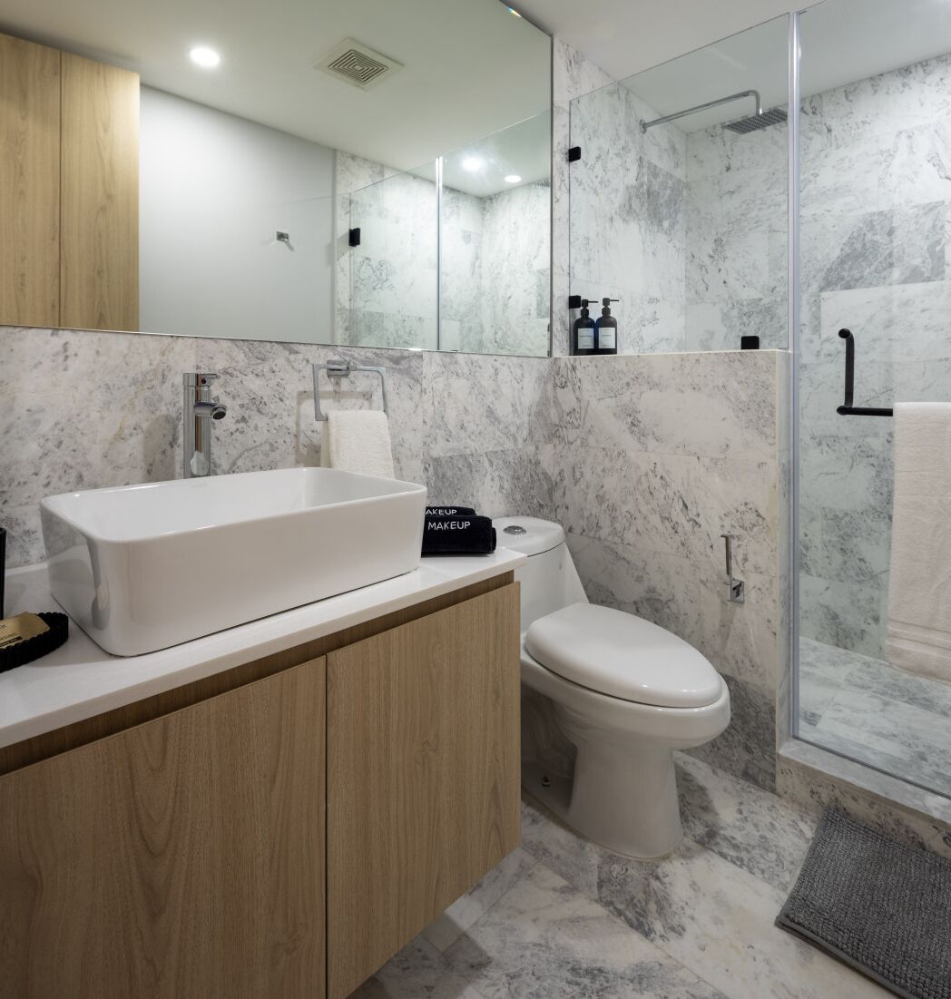 Hair dryer, towels