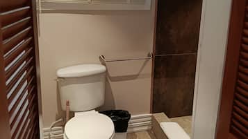 Een douche, een haardroger, handdoeken
