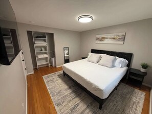 4 bedrooms, iron/ironing board, travel cot, WiFi