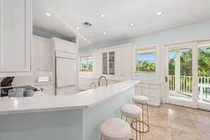 Microwave, oven, stovetop, dishwasher - Sanibel 6 bedroom Luxury Home with Pool,One Block from Beach,Pier and Canal View (Sanibel)