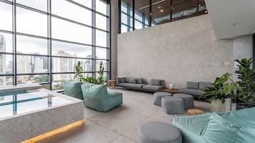 Indoor pool, outdoor pool