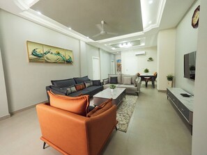 Living area - Experience Ultimate Comfort in a Deluxe Two-Bedroom Retreat at Kings View (Achimota)