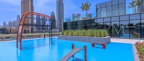A heated pool