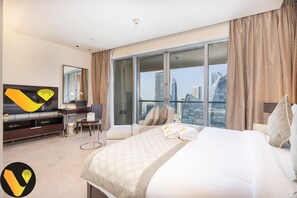 1 sovrum, skrivbord, strykjärn/strykbräda och wi-fi