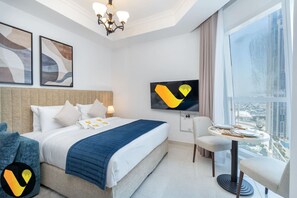 1 bedroom, desk, iron/ironing board, WiFi - Vogue| Elegance Court Tower Studio (Dubai)