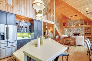 Fridge, microwave, stovetop, dishwasher - Private Lake & Trail Access: Home in Jacobson! (Jacobson)