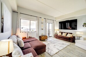 Televisie en een open haard