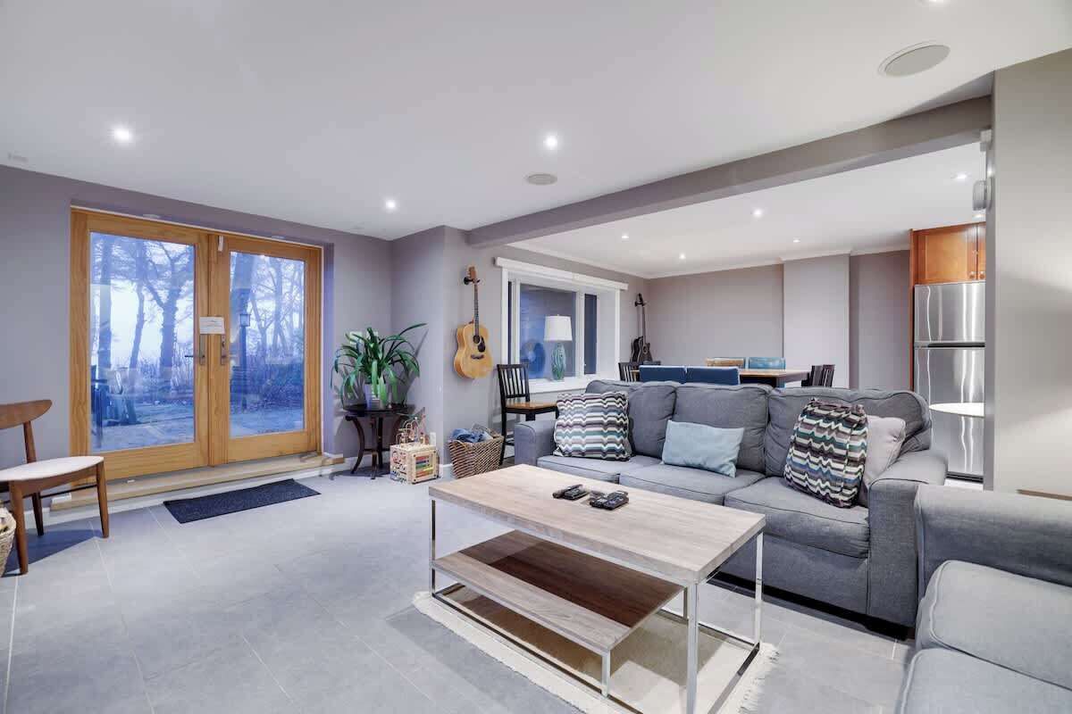 TV, fireplace, video games, DVD player