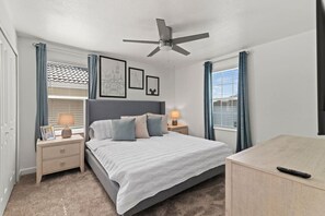 8 bedrooms, desk, iron/ironing board, travel crib