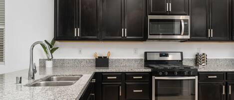 Microwave, oven, stovetop, dishwasher