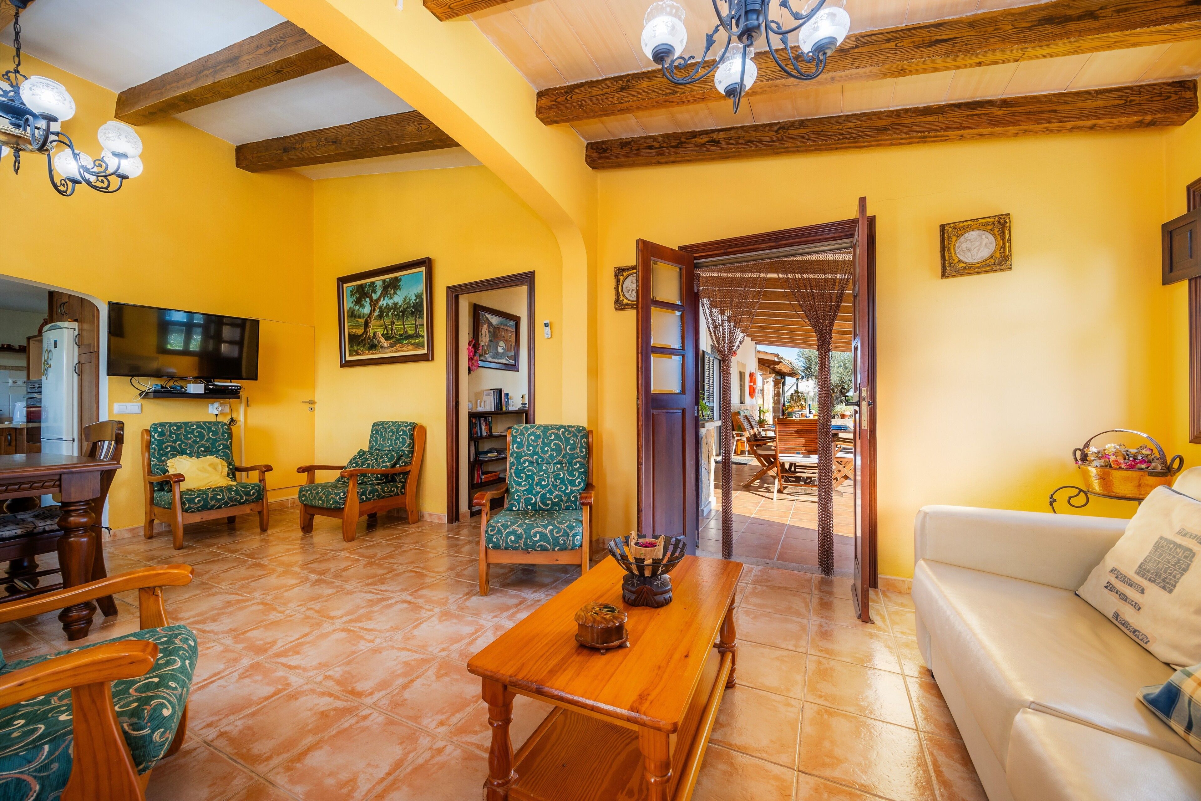 TV, fireplace, DVD player