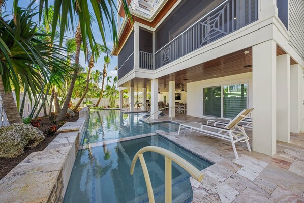 Et oppvarmet basseng