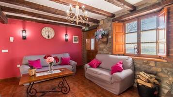 TV, fireplace, DVD player