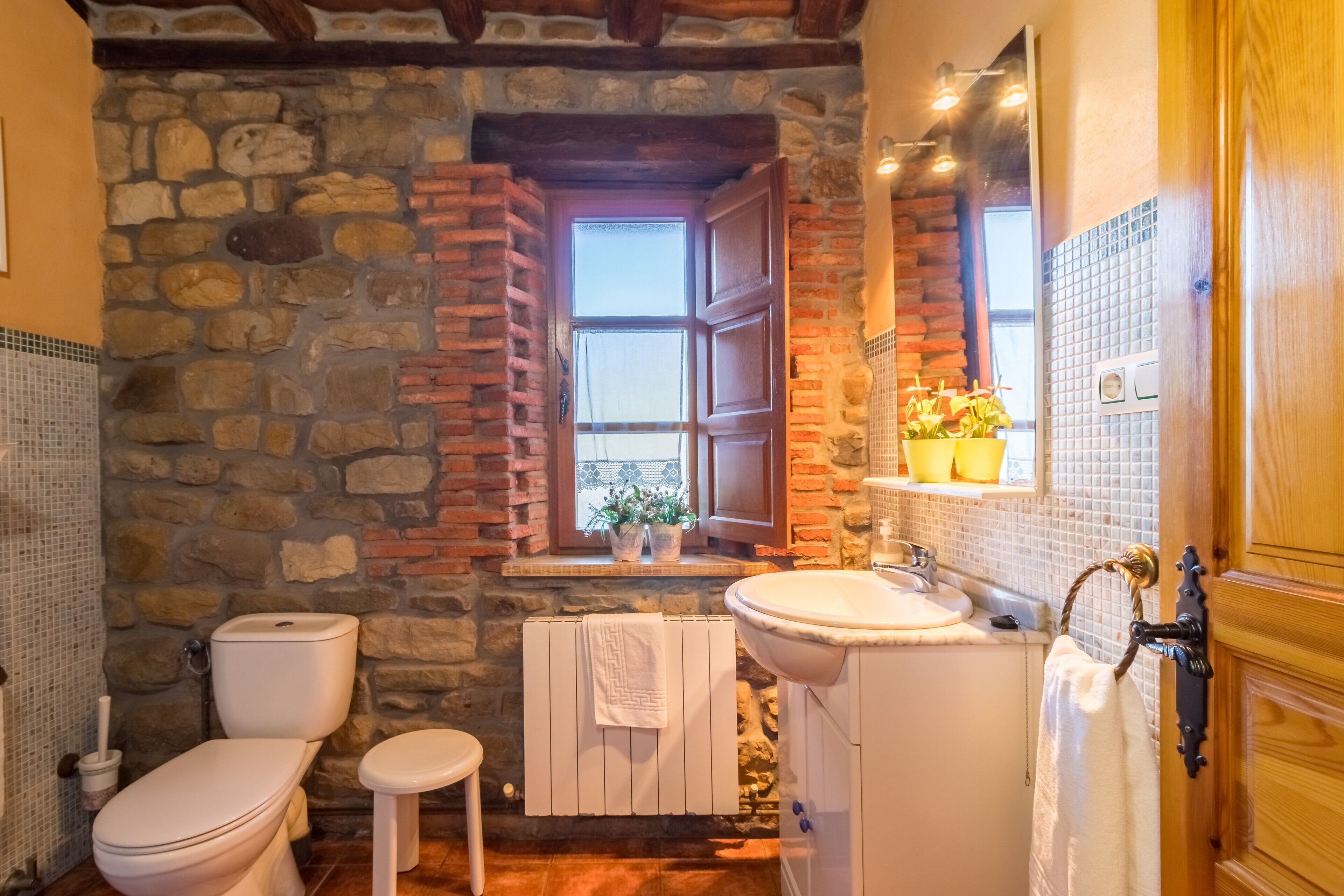 Douche, serviettes fournies