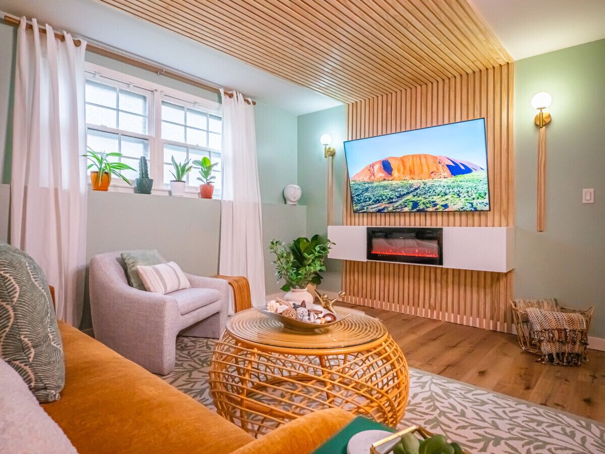 TV connectée, cheminée