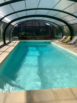 Indoor pool, a heated pool