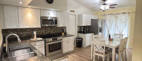 Microwave, oven, stovetop, dishwasher