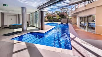 Indoor pool, a heated pool