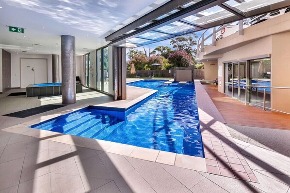 Indoor pool, a heated pool