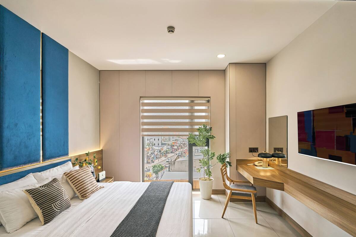 Habitación estándar doble, vistas a la ciudad | Sábanas de algodón egipcio y ropa de cama de alta calidad