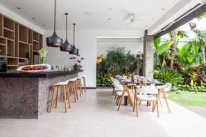 Outdoor dining - 4 bedroom villa in SEMINYAK, Paradise Secluded Location with excellent services (Bali)