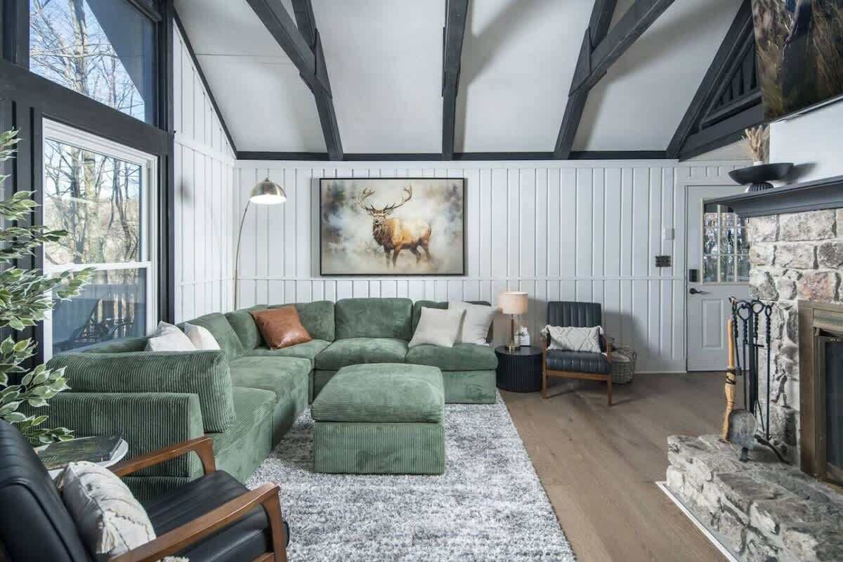 TV connectée, cheminée