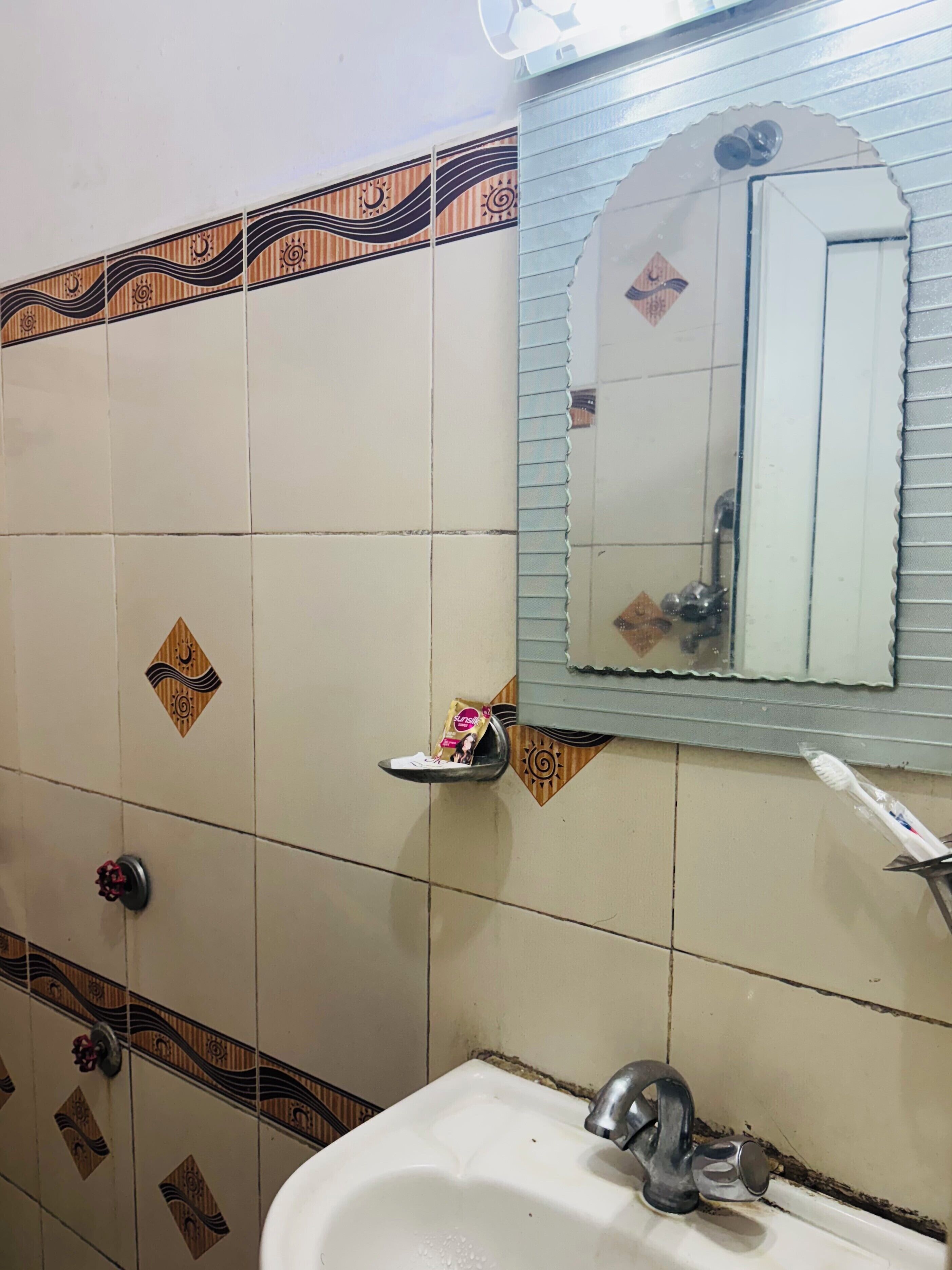 Shower, bidet, towels, soap