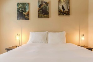 1 dormitorio, tabla de planchar con plancha, wifi y ropa de cama