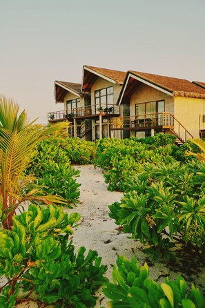 Superior Double or Twin Room, Garden View | Terrace/patio - Araaik Beach Village (Hoarafushi)