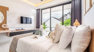 3 sovrum, skrivbord, strykjärn/strykbräda och resesäng