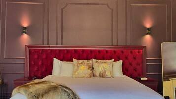 Luxury Room, Pool View | Desk, laptop workspace, blackout drapes, iron/ironing board